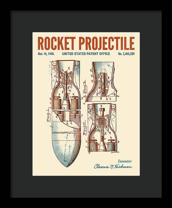 Rocket Projectile Retro Patent Us2460289