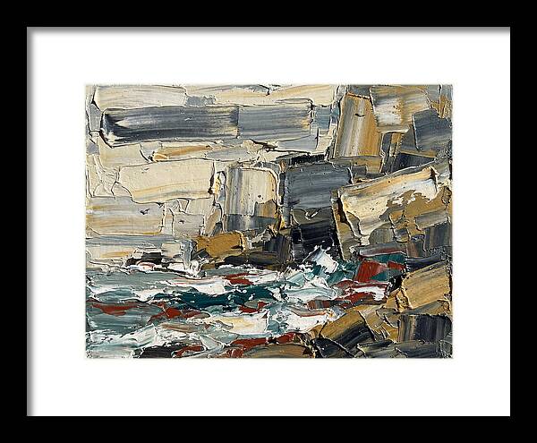 Rocky Coastline In Palette Knife