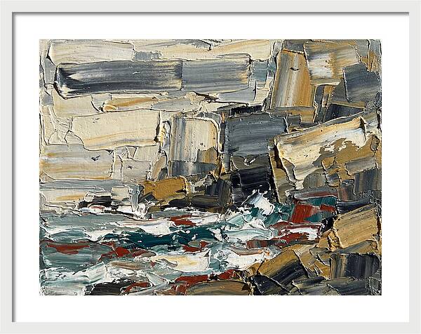 Rocky Coastline In Palette Knife