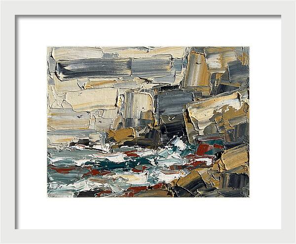 Rocky Coastline In Palette Knife
