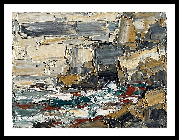 Rocky Coastline In Palette Knife