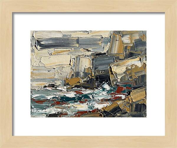 Rocky Coastline In Palette Knife