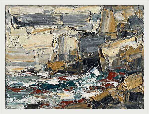 Rocky Coastline In Palette Knife