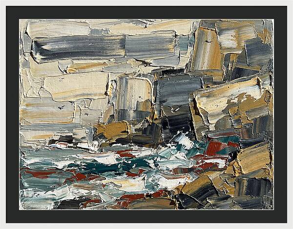Rocky Coastline In Palette Knife