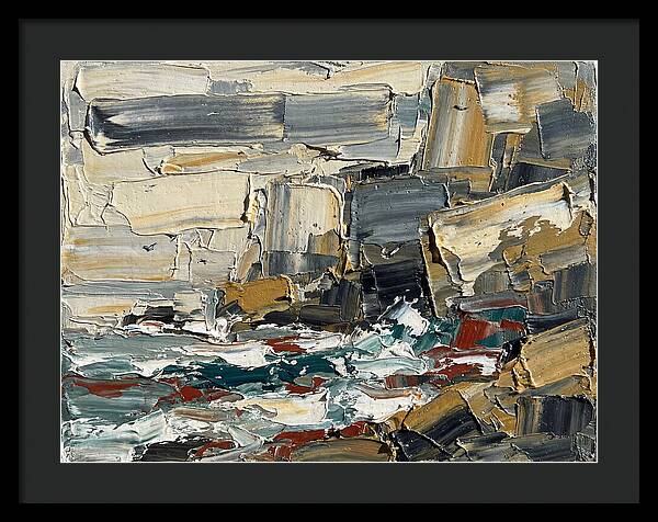 Rocky Coastline In Palette Knife