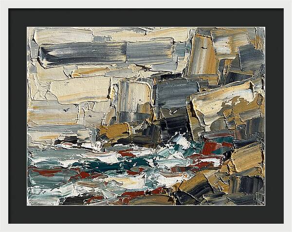 Rocky Coastline In Palette Knife