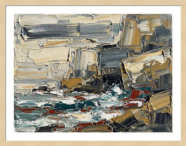 Rocky Coastline In Palette Knife