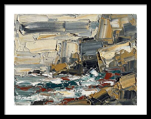 Rocky Coastline In Palette Knife