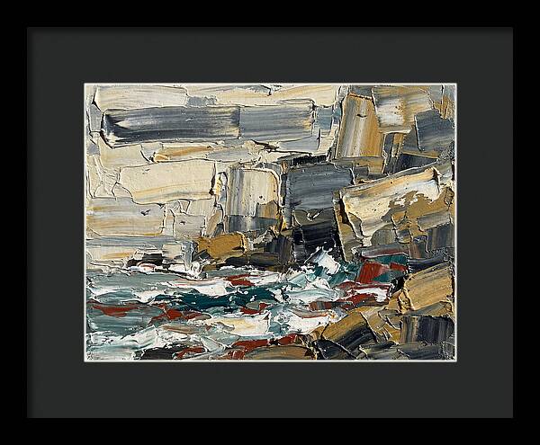 Rocky Coastline In Palette Knife