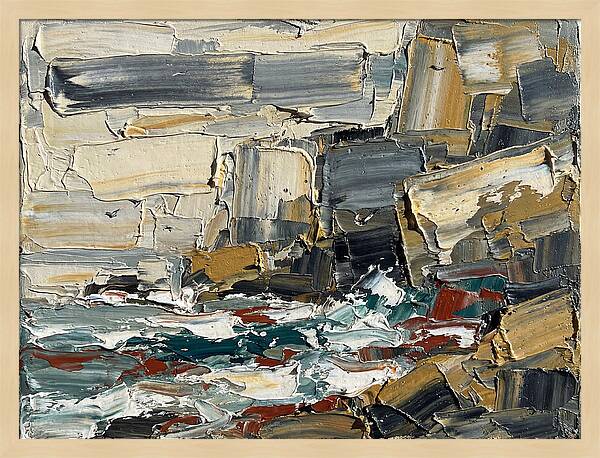 Rocky Coastline In Palette Knife