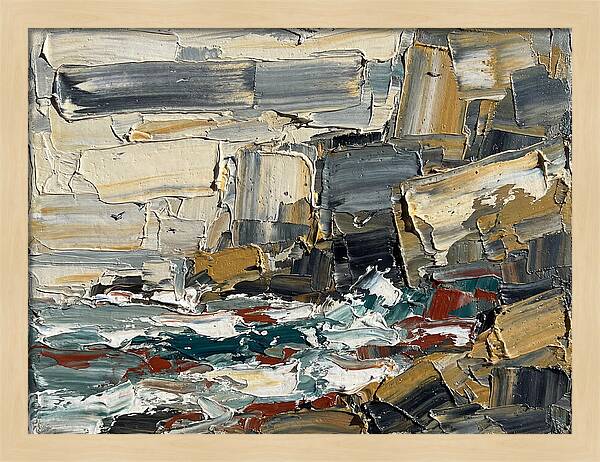 Rocky Coastline In Palette Knife