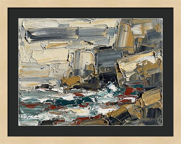 Rocky Coastline In Palette Knife