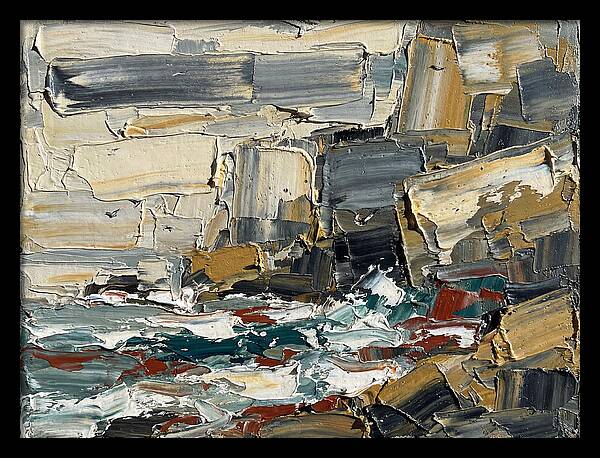 Rocky Coastline In Palette Knife