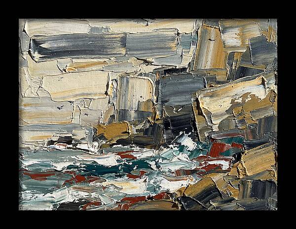 Rocky Coastline In Palette Knife