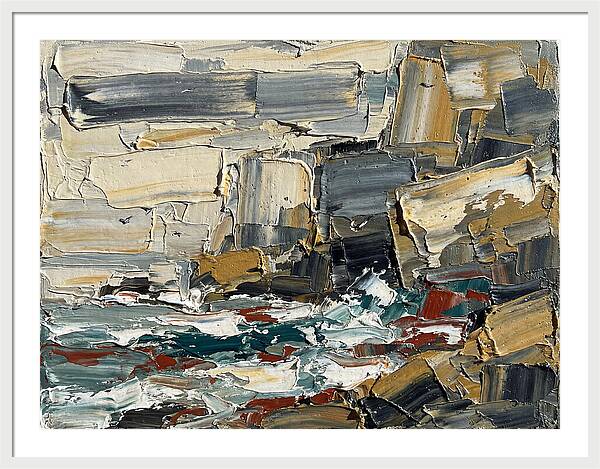 Rocky Coastline In Palette Knife