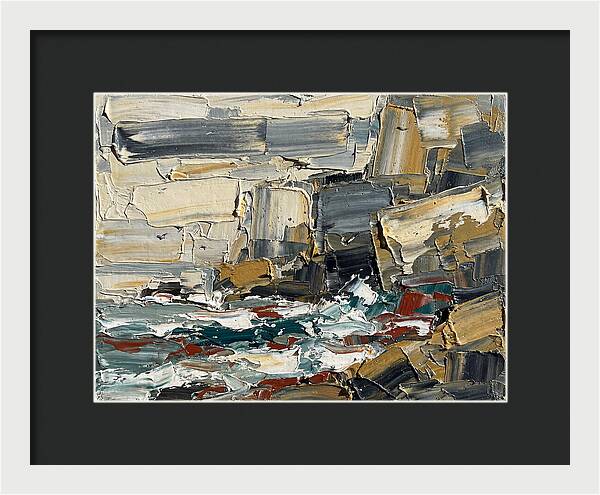 Rocky Coastline In Palette Knife