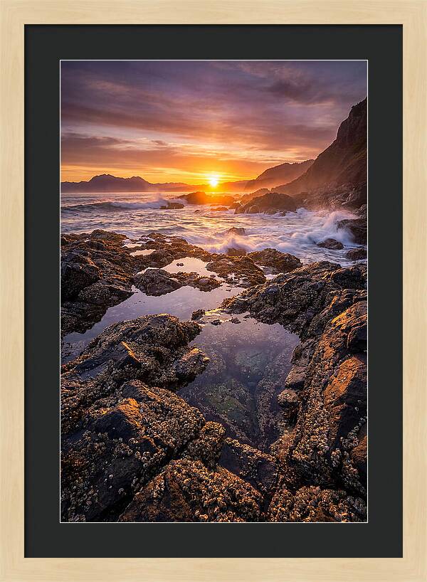 Rocky Shore Sunset Reflections