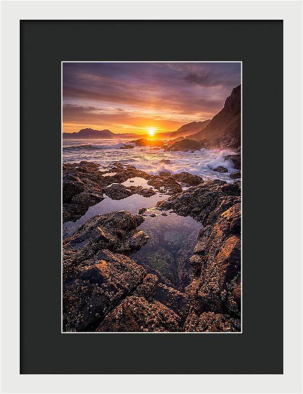 Rocky Shore Sunset Reflections