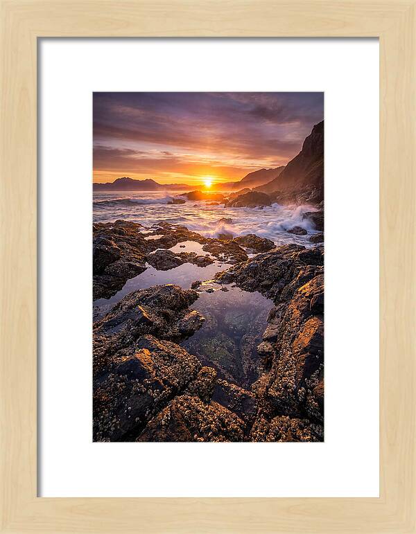Rocky Shore Sunset Reflections