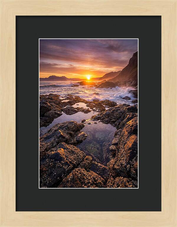 Rocky Shore Sunset Reflections