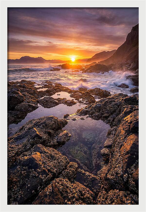 Rocky Shore Sunset Reflections