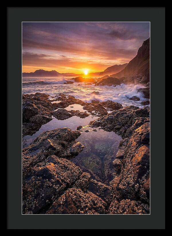 Rocky Shore Sunset Reflections