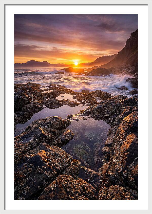 Rocky Shore Sunset Reflections
