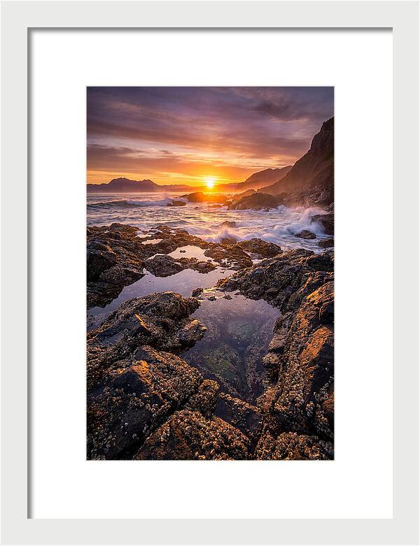 Rocky Shore Sunset Reflections