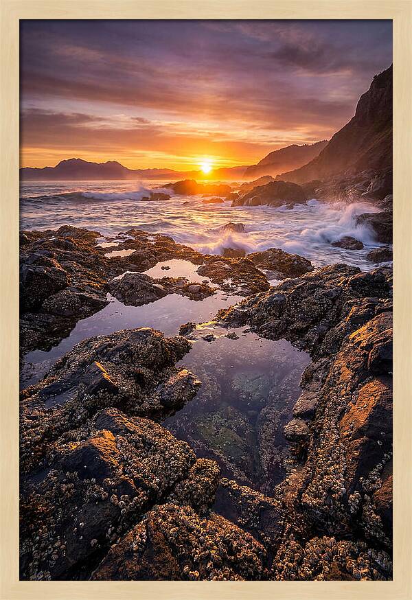 Rocky Shore Sunset Reflections