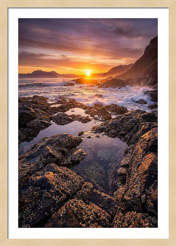 Rocky Shore Sunset Reflections