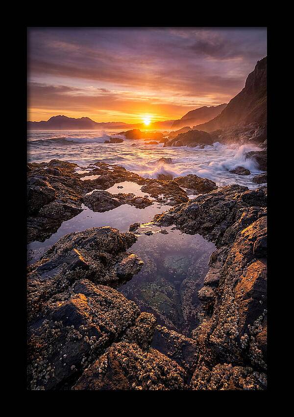 Rocky Shore Sunset Reflections