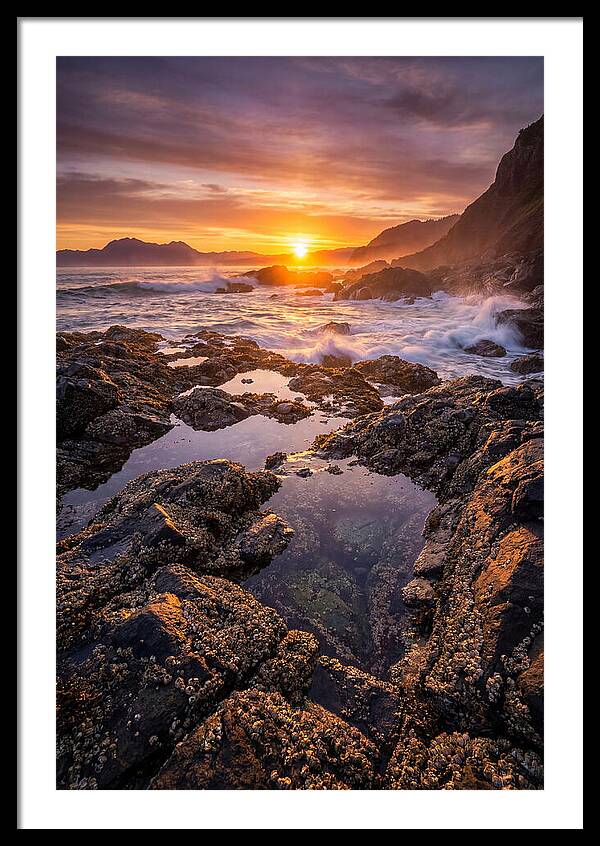 Rocky Shore Sunset Reflections