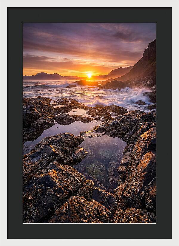 Rocky Shore Sunset Reflections