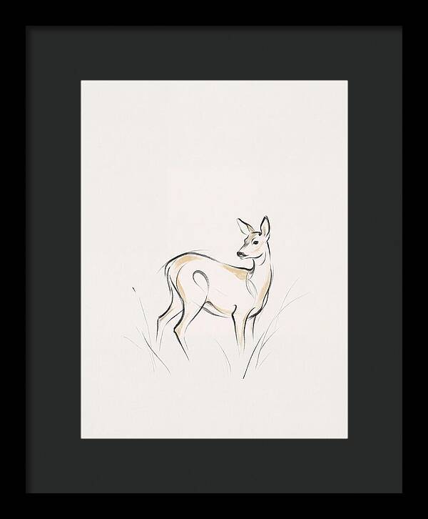Roe Deer In Minimalist Style