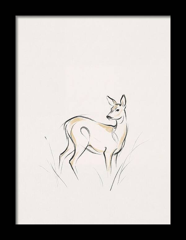 Roe Deer In Minimalist Style