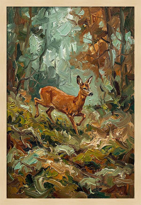 Roe Deer In The Forest