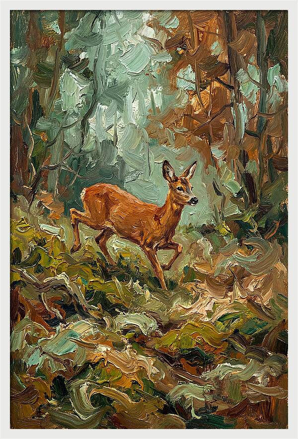 Roe Deer In The Forest