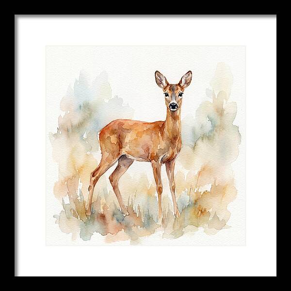 Roe Deer In Watercolor