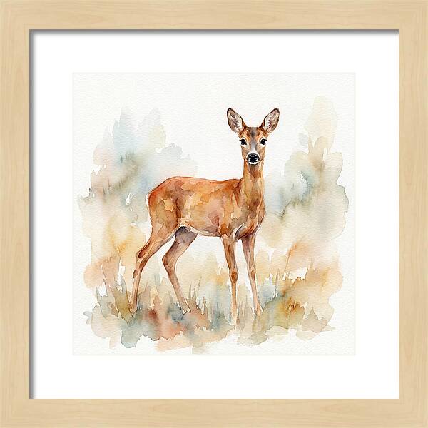Roe Deer In Watercolor