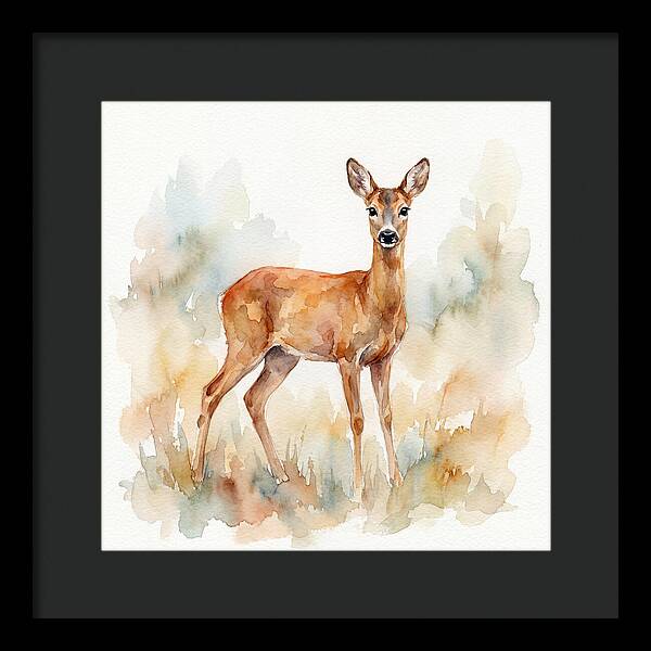 Roe Deer In Watercolor