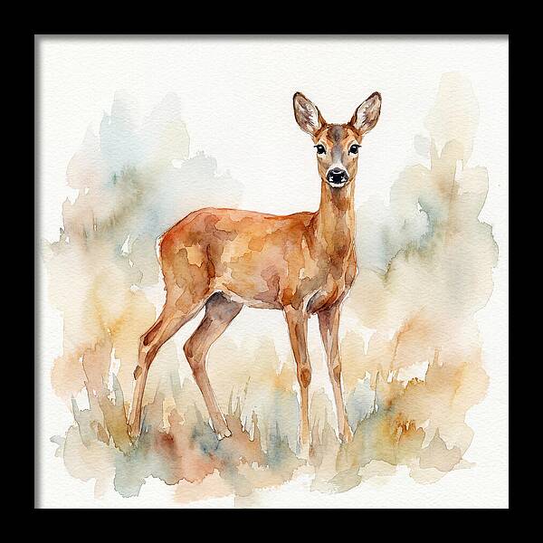 Roe Deer In Watercolor