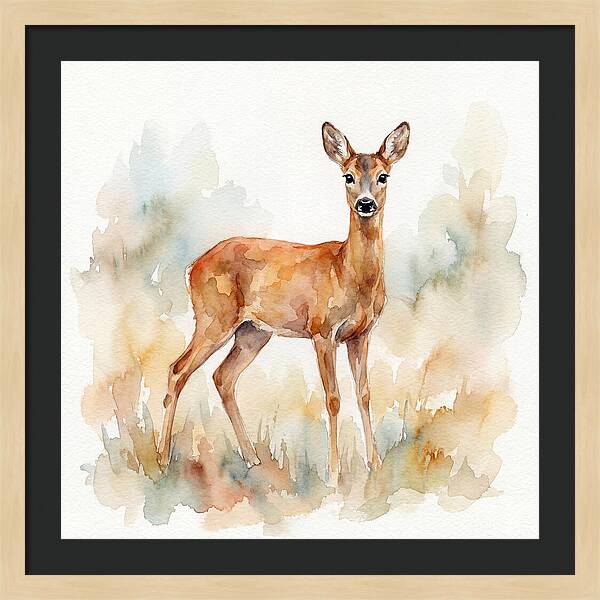 Roe Deer In Watercolor