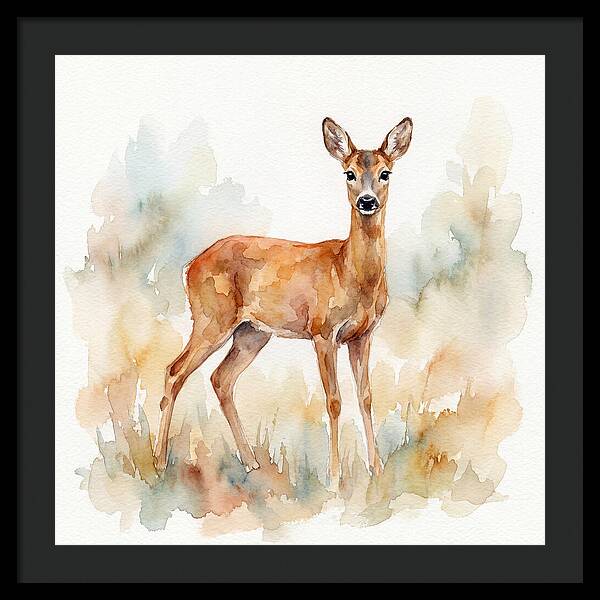 Roe Deer In Watercolor