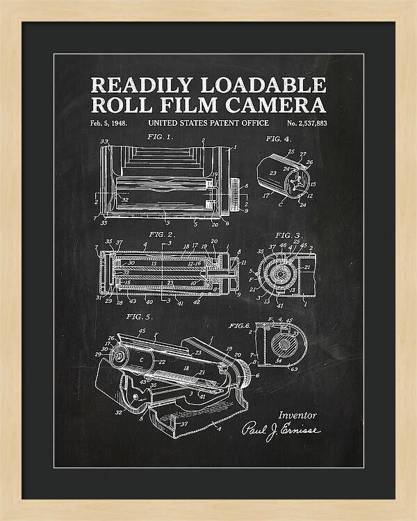 Roll Film Camera Chalkboard Patent Us2537883a