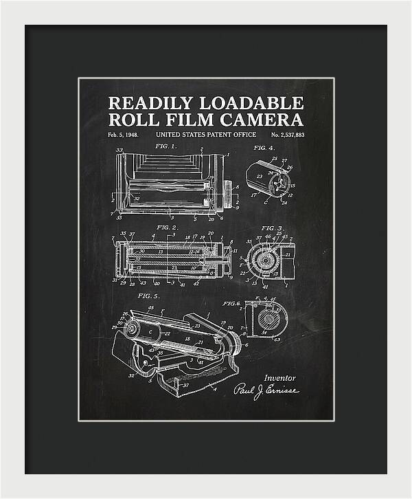 Roll Film Camera Chalkboard Patent Us2537883a
