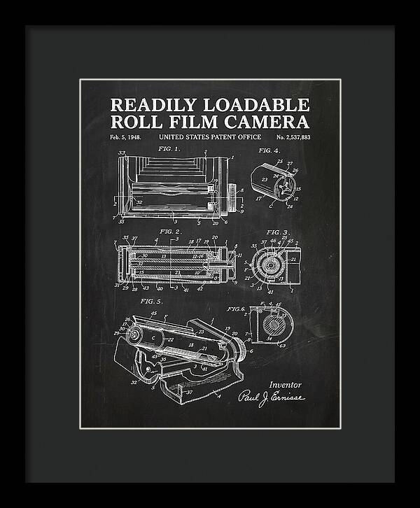 Roll Film Camera Chalkboard Patent Us2537883a