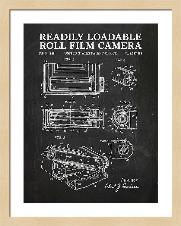 Roll Film Camera Chalkboard Patent Us2537883a