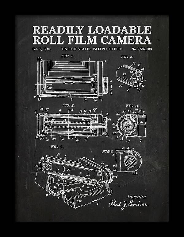 Roll Film Camera Chalkboard Patent Us2537883a