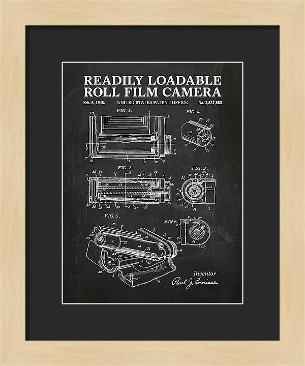 Roll Film Camera Chalkboard Patent Us2537883a