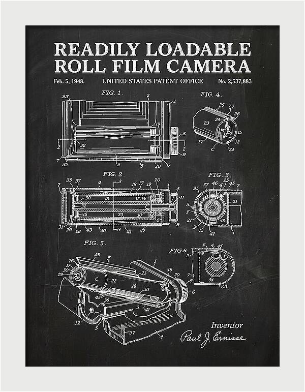 Roll Film Camera Chalkboard Patent Us2537883a